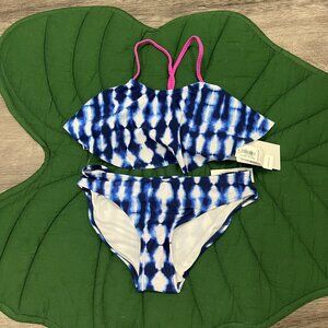 Old Navy Swim Girls Large 10/12 Tie Dye Two Piece Bikini
